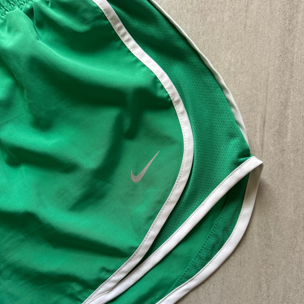 Nike Women's Green and White Athletic Shorts - Picture 3 of 6